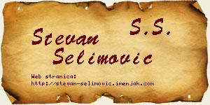 Stevan Selimović vizit kartica